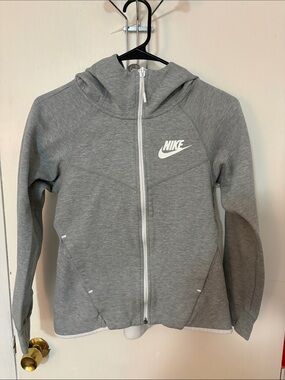 Nike Tech Windrunner Gray Zip Up Hoodie Women's Jacket 930759-063 Size XS